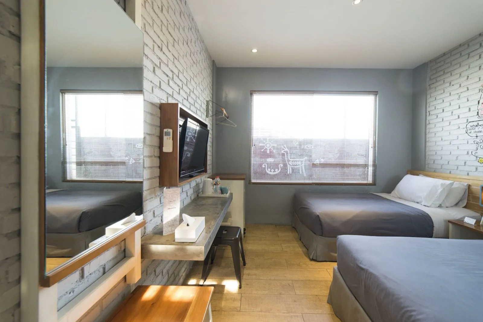 Kamar bertema scandinavian Summerbird boutique hotel Bandung